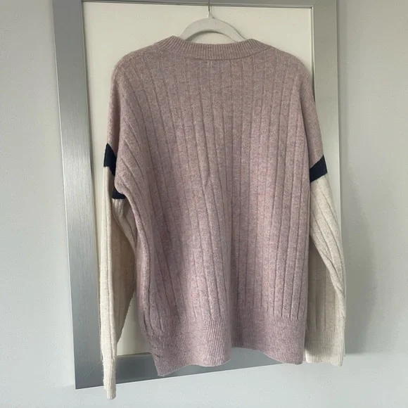 Madewell Striped Bowden Henley Sweater in Coziest Yarn 💗 size small - Picture 4 of 11